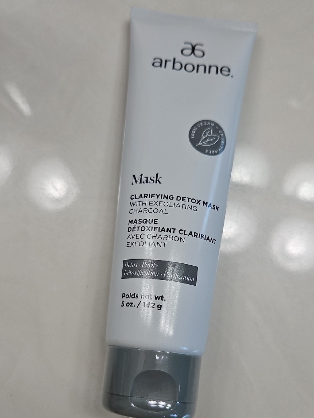 Arbonne Clarifying Detox Mask - White and Silver Tube